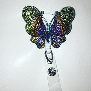 Handmade Butterfly ID Badge Reel